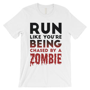 Chased By Zombie Mens Scary Truth Halloween T-Shirt Gift for Friend