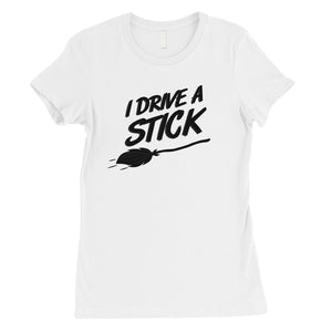 I Drive A Stick Cute Halloween Costume Funny Womens T-Shirt