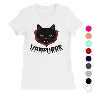 Vampurrr Funny Halloween Costume Cute Graphic Design Womens T-Shirt