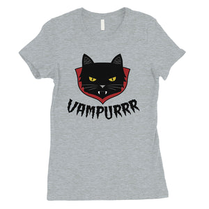 Vampurrr Funny Halloween Costume Cute Graphic Design Womens T-Shirt