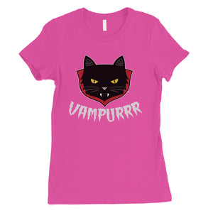 Vampurrr Funny Halloween Costume Cute Graphic Design Womens T-Shirt