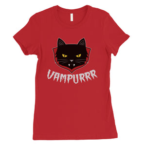 Vampurrr Funny Halloween Costume Cute Graphic Design Womens T-Shirt