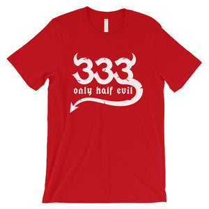 333 Only Half Evil Funny Halloween Costume Cute Mens T-Shirt