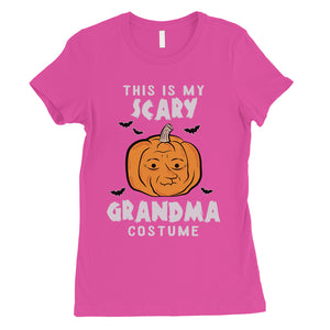 This is My Scary Grandma Costume Pumpkin Halloween Womens T-Shirt