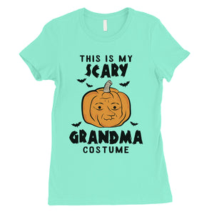 This is My Scary Grandma Costume Pumpkin Halloween Womens T-Shirt