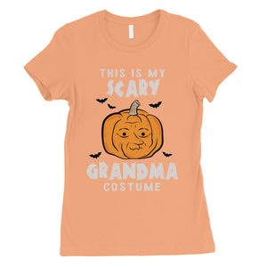 This is My Scary Grandma Costume Pumpkin Halloween Womens T-Shirt