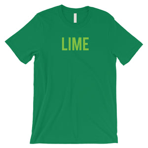 Lime Letters Mens Green T-Shirt