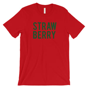 Strawberry Letters Mens Red T-Shirt