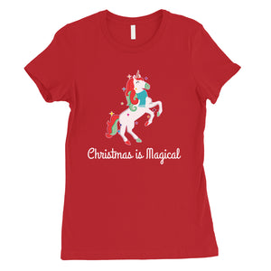 Christmas Magical Unicorn Womens Shirt