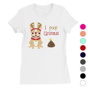 Frenchie Christmas Poop Womens Shirt