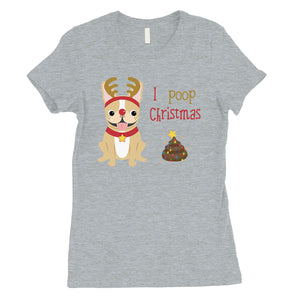 Frenchie Christmas Poop Womens Shirt