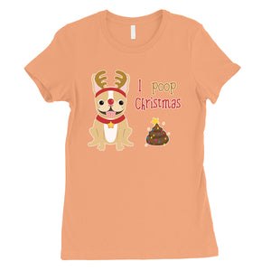 Frenchie Christmas Poop Womens Shirt