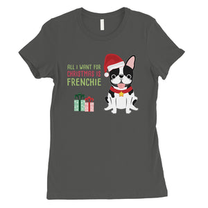 Christmas Frenchie Present Womens Shirt
