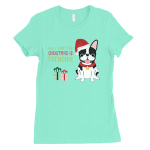 Christmas Frenchie Present Womens Shirt