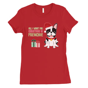 Christmas Frenchie Present Womens Shirt