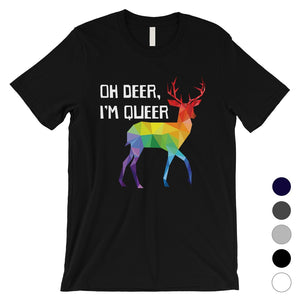 LGBT Deer Queer Rainbow Mens Shirt