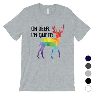 LGBT Deer Queer Rainbow Mens Shirt