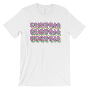 Sorority Theme Purple Top Text Hip Cool Mens Personalized T-Shirt