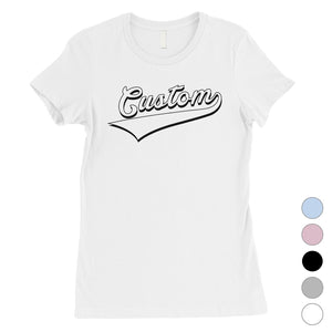 White College Swoosh Perfect Sweet Womens Personalized T-Shirt Gift