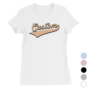 Orange College Swoosh Classic Cool Womens Personalized T-Shirt Gift