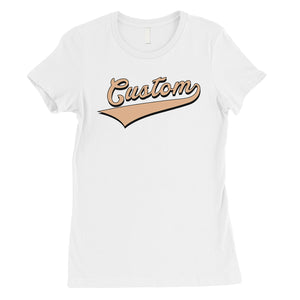 Orange College Swoosh Classic Cool Womens Personalized T-Shirt Gift