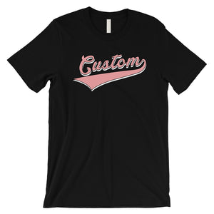 Pink College Swoosh Cute Adorable Mens Personalized T-Shirt Gift