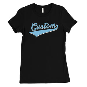 Blue College Swoosh Great Womens Personalized T-Shirt Friend Gift