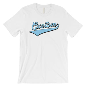 Blue College Swoosh Cool Classic Mens Personalized T-Shirt Gifts