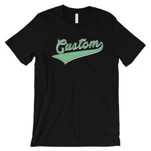 Green College Swoosh Groovy Hip Cool Mens Personalized T-Shirt Gift