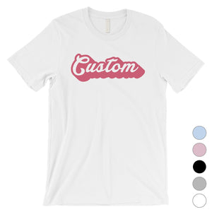 Pink Pop Up Text Bright Mens Personalized T-Shirt Gift For Friend