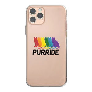 LGBT Purride Rainbow Cats Clear Phone Case