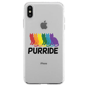LGBT Purride Rainbow Cats Clear Phone Case