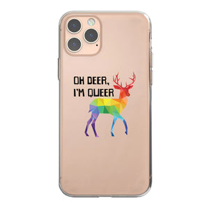 LGBT Deer Queer Rainbow Clear Phone Case