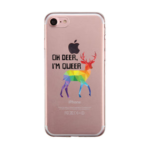 LGBT Deer Queer Rainbow Clear Phone Case