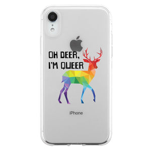 LGBT Deer Queer Rainbow Clear Phone Case