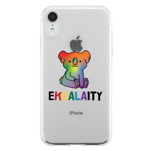 LGBT Ekoalaity Koala Rainbow Clear Phone Case