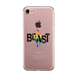 LGBT Beast Rainbow Scratch Clear Phone Case