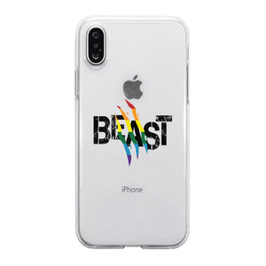 LGBT Beast Rainbow Scratch Clear Phone Case