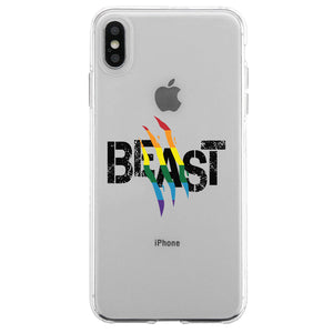 LGBT Beast Rainbow Scratch Clear Phone Case