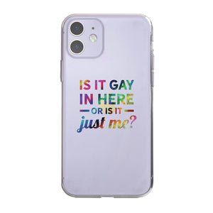 LGBT Gay In Here Rainbow Clear Phone Case