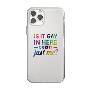 LGBT Gay In Here Rainbow Clear Phone Case