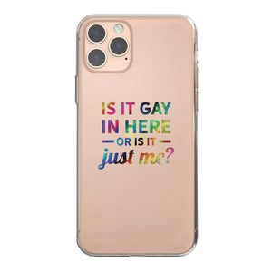 LGBT Gay In Here Rainbow Clear Phone Case