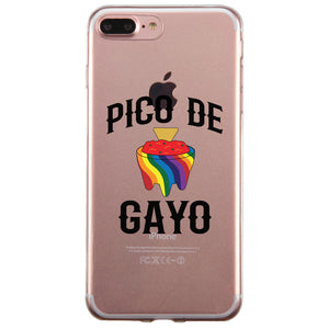LGBT Pico De Gayo Rainbow Clear Phone Case