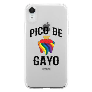 LGBT Pico De Gayo Rainbow Clear Phone Case