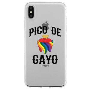 LGBT Pico De Gayo Rainbow Clear Phone Case