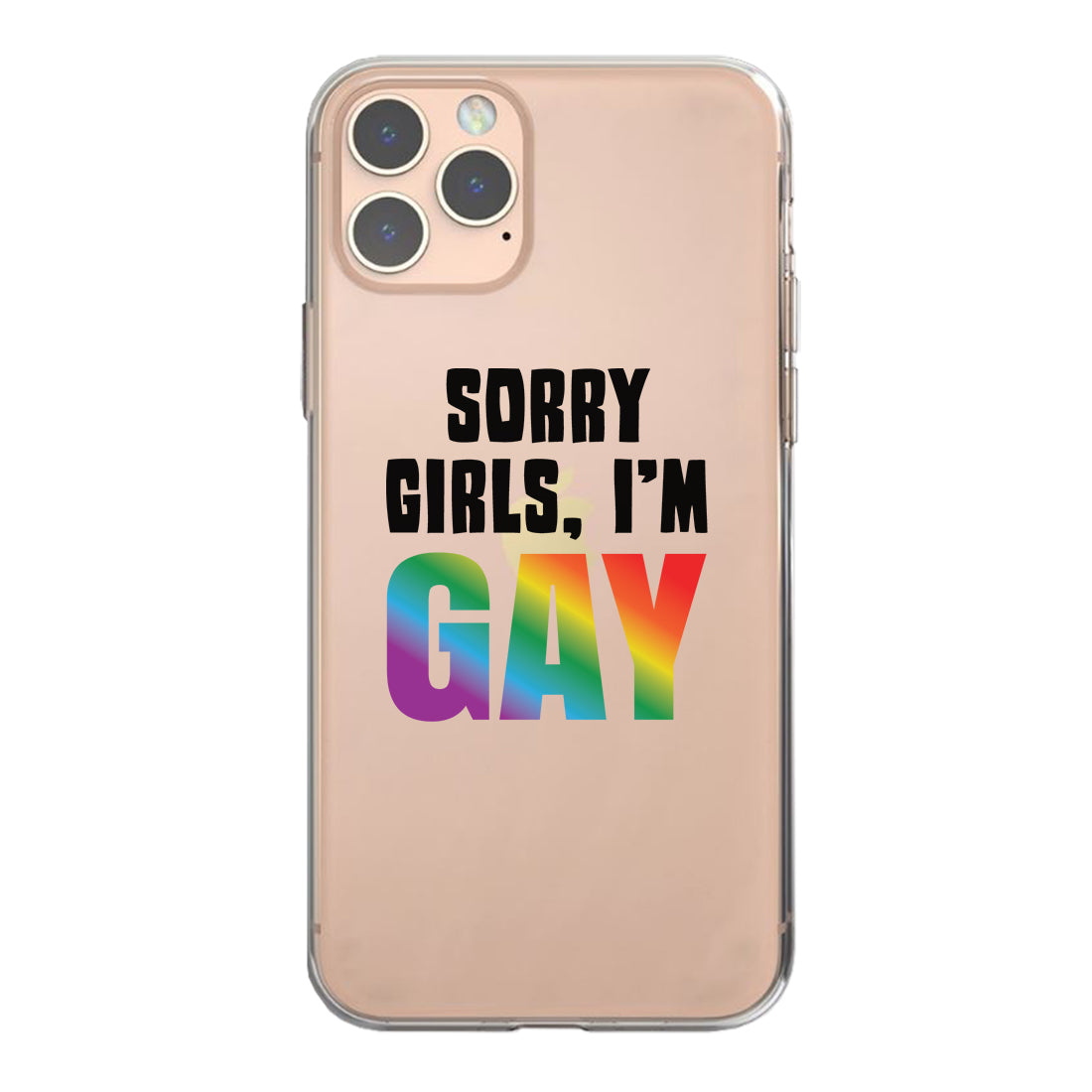 LGBT Sorry Girls Gay Rainbow Clear Phone Case - 365 IN LOVE - Matching Gifts Ideas LGBT Sorry Girls Gay Rainbow Clear Phone Case - 365 IN LOVE - Matching Gifts Ideas
