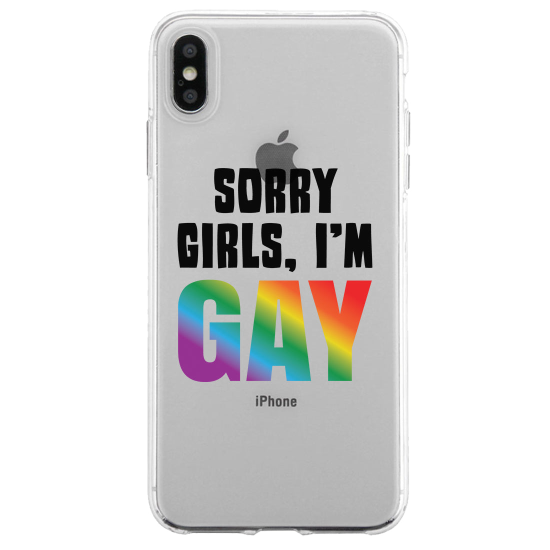 LGBT Sorry Girls Gay Rainbow Clear Phone Case - 365 IN LOVE - Matching  Gifts Ideas