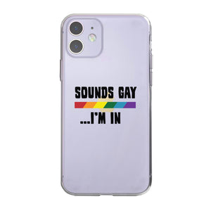 LGBT Sounds Gay Rainbow Clear Phone Case