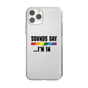 LGBT Sounds Gay Rainbow Clear Phone Case