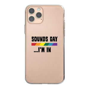 LGBT Sounds Gay Rainbow Clear Phone Case